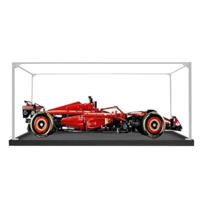Immagine di Espositore in acrilico trasparente per modello Lego 42207 Racing, scatola trasparente, portaoggetti, espositiva, compatibile con (solo espositiva) (3 mm)
