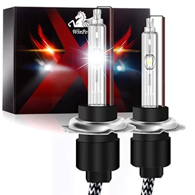 Immagine di WinPower H7 Lampadine allo xeno 55W HID Lampadina per auto Faro di ricambio 6000K bianco puro, 2 pezzi