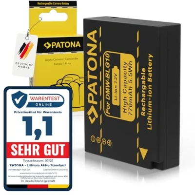 Immagine di PATONA Batteria Ricambio per Panasonic DMW BLE9 BLE9E BLG10 BLG10E DMC GF6 Batterie Compatibile con GF3 GF5 GX7 LX100