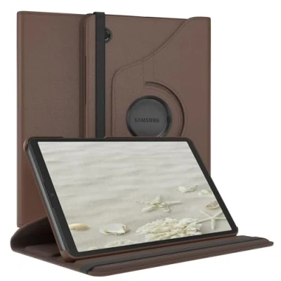 Immagine di EAZY Case Custodia per tablet Samsung Galaxy Tab A9 Cover protettiva 8,7 pollici Smart Rotation stare in piedi Flip 360 girevole con funzione di supporto, similpelle Marrone