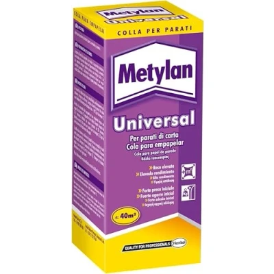 Immagine di Metylan Universal Colla per carta da parati resistente, in polvere potente e riposizionabile, facile miscelare applicare, astuccio 125g
