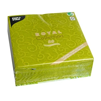 Immagine di Papstar Tovaglioli, Fazzoletto, Verde Oliva, 7.8 x 20 cm