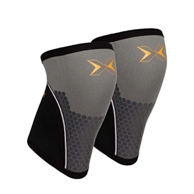 Immagine di PICSIL Ginocchiere Hex Tech per Allenamento Funzionale, Manicotto di compressione Powerlifting e Sollevamento Pesi, Supporto Extra Stacchi Pesanti, Piegamenti, Neoprene (S, 5mm Verde)