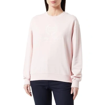 Immagine di Tommy Hilfiger FLAG Script Felpa, Donna, Taglia: Large, Whimsy pink