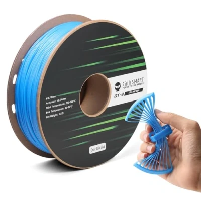 Immagine di SainSmart filamento TPU 1,75 mm, flessibile per stampante 3D GT 3 stampa ad alta velocità 500 mm/s, resistente ai raggi UV, blu, bobina da 1 kg, precisione dimensionale +/ 0,04 mm