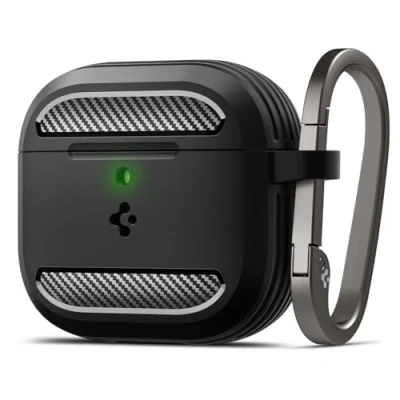 Immagine di Spigen Cover Rugged Armor Compatibile con Airpods 4 2024 Nero Opaco