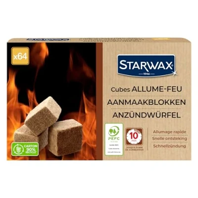 Immagine di STARWAX cubi accendifuoco Fino a 10 min. di combustione Accensione rapida Non altera il sapore degli alimenti PEFC x64