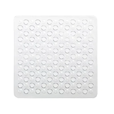 Immagine di GEDY G Maim Antiscivolo Doccia con Ventose, Misure: 50x50, Tappetino Bagno in Resina, Finitura Trasparente, Design R&amp;S, Made Italy, Tappeto Lavabile Lavatrice, 2 Anni di Garanzia, Unica
