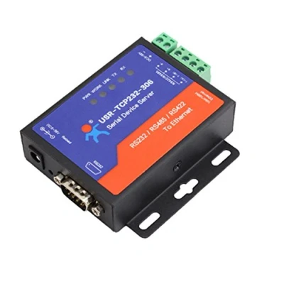 Immagine di USR TCP232 306 Convertitore da seriale a Ethernet LAN TCP/IP RS232 RS485 RS422