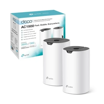 Immagine di TP Link Deco S1900(2 pack) Router WiFi Mesh AC1900Mbps, e Ripetitore, Controllo Parental, Compatibile con Amazon Alexa, 2 Pezzi Copertura Fino a 360㎡, 3 Porte Ethernet Gigabit Versione 2023