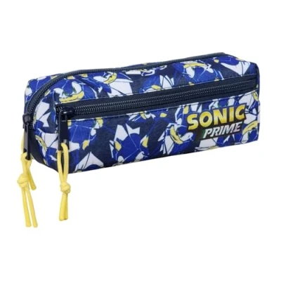 Immagine di safta Sonic City astuccio triplo piccolo, per bambini, ideale bambini in età scolastica, comodo e versatile, qualità resistenza, 22 x 6 8,5 cm, blu, M, Casual