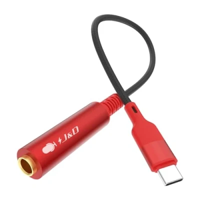 Immagine di J&amp;D Cavo Audio USB C a 6,35 mm TS Femmina, del Microfono con Intreccio in Nylon per Registrazioni Basso Pianoforte Elettronico Batteria Compatibile iPhone 15/15 Plus/15 Pro/15 Pro Max