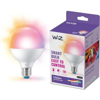 Immagine di WiZ 08720169072275 LED (monocolore) ERP F (A G) E27 Forma di palla 11 W = 75 Da bianco caldo a freddo (Ø x A) 95 mm 139 controllo con app 1 pz.