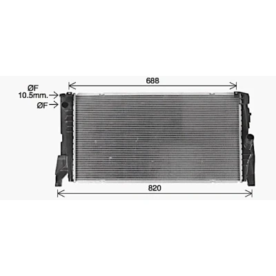Immagine di Radiatore, Raffreddamento motore AVA QUALITY COOLING BW2585