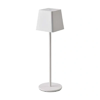 Immagine di V TAC Lampada da Tavolo senza Fili LED Dimmerabile con Comandi Touch Bianca Wireless Uso Interno ed Esterno IP54 Casa o Ristorante Batteria 4000 mAh 3000K Calda