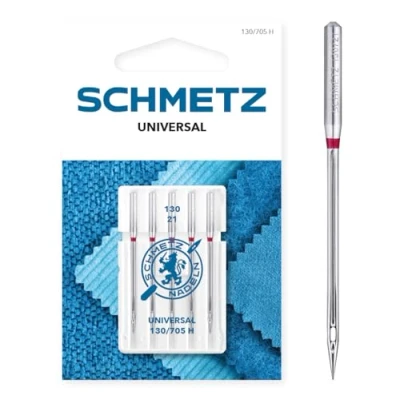 Immagine di SCHMETZ Aghi per macchine da cucire 5 universali 130/705 H Spessore dell&#039;ago 75/11 utilizzabile su tutte le comuni uso domestico