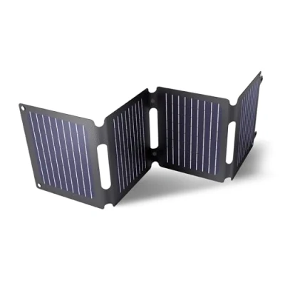 Immagine di Trust Zuny 40W Pannello Solare Portatile USB C A Caricabatterie con Porta di Uscita CC, Caricatore da Campeggio, Pannelli Solari 15W Smartphone Tablet Power Bank Balcone Viaggi