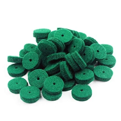 Immagine di Alnicov Punzonatura di regolazione della guida anteriore in feltro pianoforte da 22 mm Rondelle bilanciamento tastiera verde Parti riparazione Confezione 90