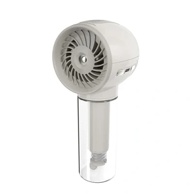 Immagine di Nitecore IzzCool 10 Pro Ventilatore portatile per condizionatore d&#039;aria, 4000 mAh, ventola di raffreddamento a spruzzo d&#039;acqua, umidificatore da scrivania (bianco)