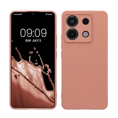 Immagine di kwmobile Custodia Compatibile con Xiaomi Redmi Note 13 Pro 5G / Poco X6 Cover Back Case per Smartphone in Silicone TPU Protezione Gommata rosa invernale