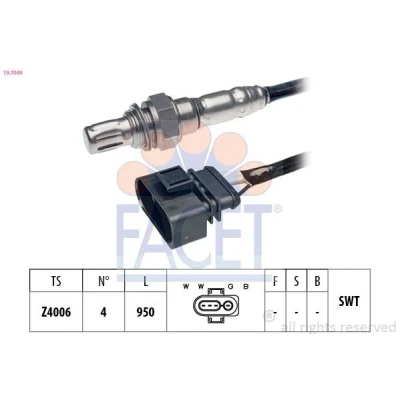 Immagine di FACET 10.7049 Sonda lambda Made in Italy OE Equivalent a dito, Filettatura prelubrificata 4 VOLKSWAGEN: GOLF 3, Transporter