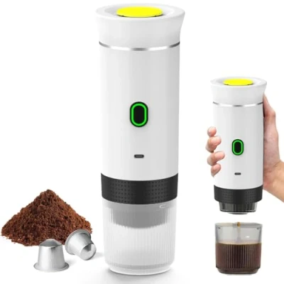 Immagine di Macchina da Caffè Multi Capsules, 3 In 1 Caffettiere Expresso, 4 6 Minuti Di Auto Riscaldamento, Piccole Capsule, Grandi Macinato, Portatile Per Ufficio, Casa, (bianco)