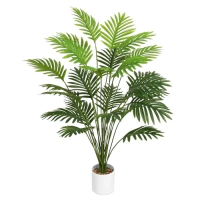 Immagine di Tuocal pianta artificiale da 71 cm, grande palma Areca finta in vaso, per esterni, interni, casa, giardino, ufficio, decorazione
