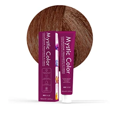 Immagine di Mystic Color Colore Biondo Chiaro Rame 8.4 Tinta per Capelli Colorazione Professionale in Crema a Lunga Durata Con Cheratina Idrolizzata, Olio di Argan e Calendula 100 ml