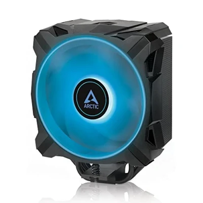 Immagine di ARCTIC Freezer A35 RGB Dissipatore CPU a Torre Singola con per AMD, Ventola P da 120 mm ottimizzata la pressione, 200 1700 RPM, 4 Heatpipes, Pasta Termica MX 5 inclusa Nero