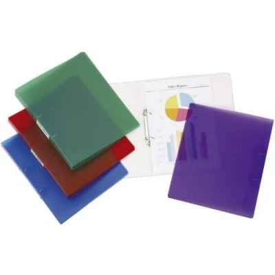 Immagine di Q Connect Raccoglitore ad anelli, formato A4, 4 anelli Blau/Klar