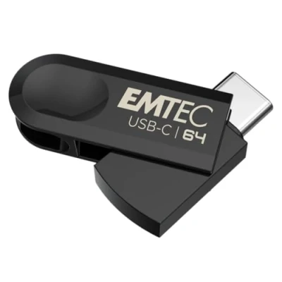 Immagine di EMTEC Chiavetta USB 3.2 Type C Singola C280 ECMMD64GC283 Flash Drive Compatibilità universale Lettura 80 MB/s, Scrittura 20 Eco Design, 64 GB/GB
