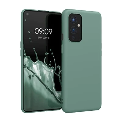 Immagine di kwmobile Custodia Compatibile con OnePlus 9 (EU/NA Version) Cover Back Case per Smartphone in Silicone TPU Protezione Gommata verde militare