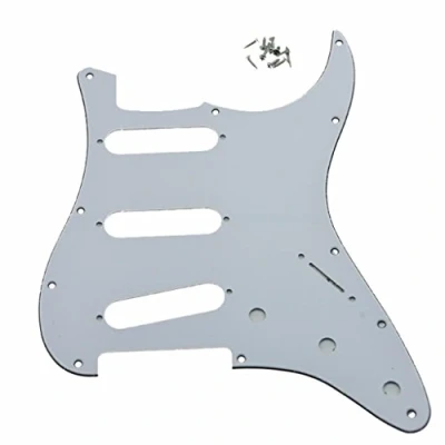 Immagine di Dopro Bianco 3 strati 11 fori Strat Style chitarra battipenna ponte invertito per FD Jimi Hendrix Stratocaster