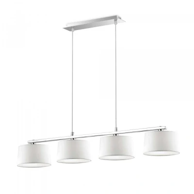 Immagine di Ideal Lux Hilton SB4 Lampada, Bianco, alogena, elettrico, lampadine incluse;regolazione altezza:si