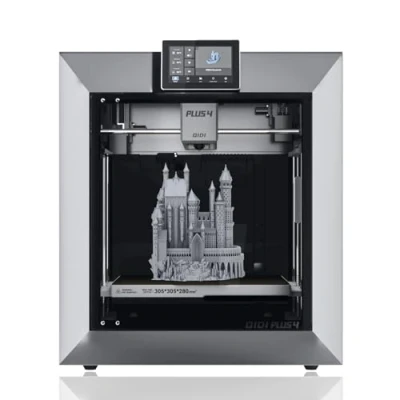 Immagine di QIDI PLUS4 Stampante 3D, stampa ad alta velocità fino a 600 mm/s,riscaldamento della camera 65℃, estrusore diretto 370℃ con ugello integrato,supporto per filamenti PPS CF, 305 * 280mm
