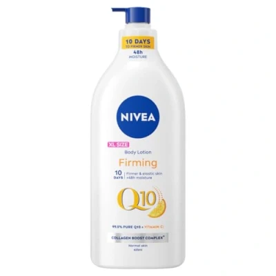 Immagine di NIVEA Latte corpo Rigidità Q10 48H (1 x 625ml) — idratante arricchito con Co Enzima &amp; Vitamina C Crema rassodante per il pelli normali