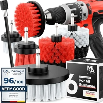 Immagine di Spazzole Avvitatore e Trapano per Pulire [Setole Morbide Dure], Pulisce Rapidamente Auto, Tessuti, Cerchioni, Bagno Spazzola Auto Drill Brush Power Scrubber