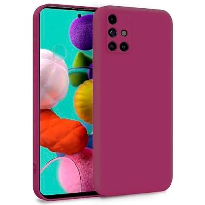 Immagine di MyGadget Cover per Samsung Galaxy A51 4G Custodia in Silicone Morbido a Doppio Strato Case con Protezione Fotocamera &amp; Fodera Interna Antigraffio Bordeaux