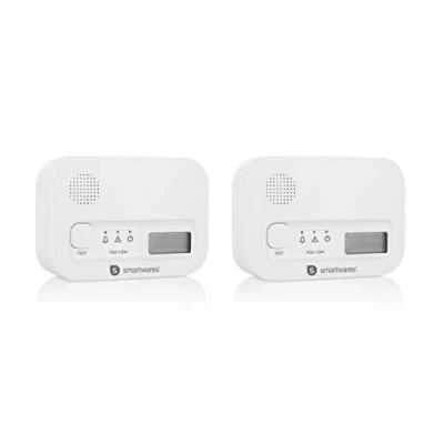 Immagine di Smartwares FGA 13042 Rilevatore di monossido carbonio garanzia 10 anni 2 sensori 13042, bianco