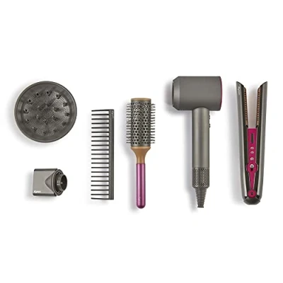 Immagine di ODS Dyson, Deluxe Set Supersonic + Corrale, Asciugacapelli e Piastra Capelli Giocattolo, Include Spazzola, Diffusore, Concentratore Pettine, Età Consigliata +3 Anni