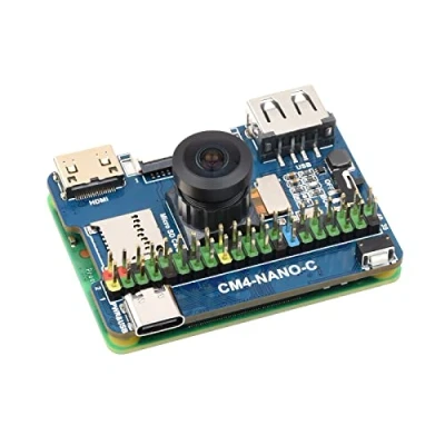 Immagine di Nano Base Board (C) for Raspberry Pi Compute Module 4 Lite/EMMC, Same Size As The CM4,Standard CM4 Socket,with Multiple Peripheral Interfaces,Onboard 8MP Camera