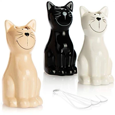 Immagine di COM FOUR® 3x umidificatore riscaldamento radiatore in bianco, nero, beige evaporatore acqua ceramica con design cat