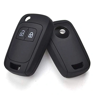 Immagine di Happyit, cover in silicone per chiave auto Opel Astra J Corsa D Zafira C Mokka Insignia Cascada Karl Adam Meriva 2 pulsanti
