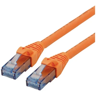 Immagine di Roline 21.15.2774 RJ45 cavo di rete, patch CAT 6A U/UTP 1.50 m Arancione non schermato, Privo alogeni, Ritardante fiamma 1 pz.