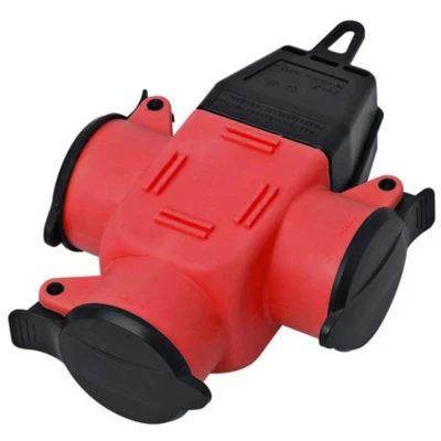 Immagine di interBär 9007 002.01 Connettore a 3 vie Gomma 230 V Rosso IP44