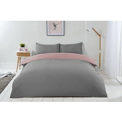 Immagine di Emma Barclay Lyla Set copripiumino reversibile, per letto matrimoniale, colore: crema/rosa cipria