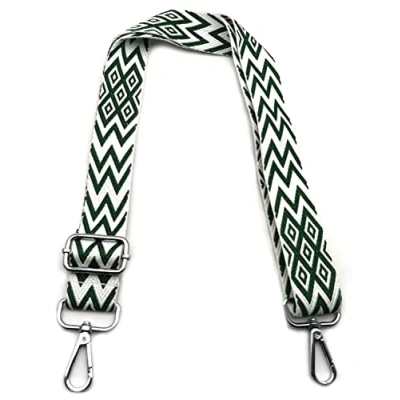 Immagine di Tracolla Regolabile Verde, per Borsa Donna, Cinghia di Ricambio Colorata Larga 3.8cm con Argento Moschettoni Borsette Ragazza DIY Accessori, #8