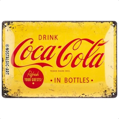 Immagine di Nostalgic Art Targa Coca Cola in Metallo Retrò Cartello, Design Retro per Decorazione, 20 x 30