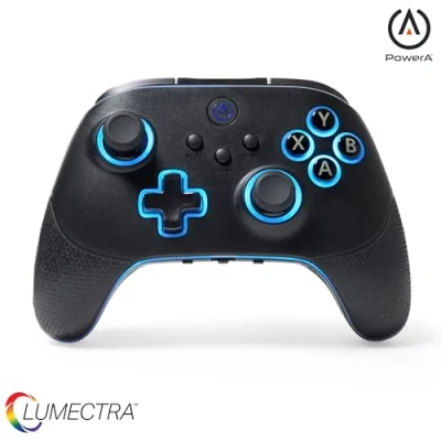 Immagine di Controller wireless PowerA OPS v3 Pro per PC (Windows) e Cloud Gaming con Lumectra, gamepad Bluetooth ricaricabile RGB, pulsanti mappabili meccanici trigger effetto Hall levette