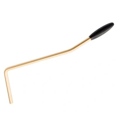 Immagine di Musiclily Ultra 5mm Push in Leva Tremolo Acciaio Inossidabile per Ponte Corea Wilkinson, Dorato con Tappo Nero